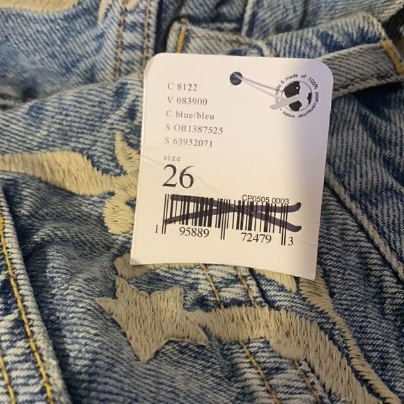 WE THE FREE BREN EMBROIDERED BOYFRIEND JEANS NEW NWT - Picture 9 of 16